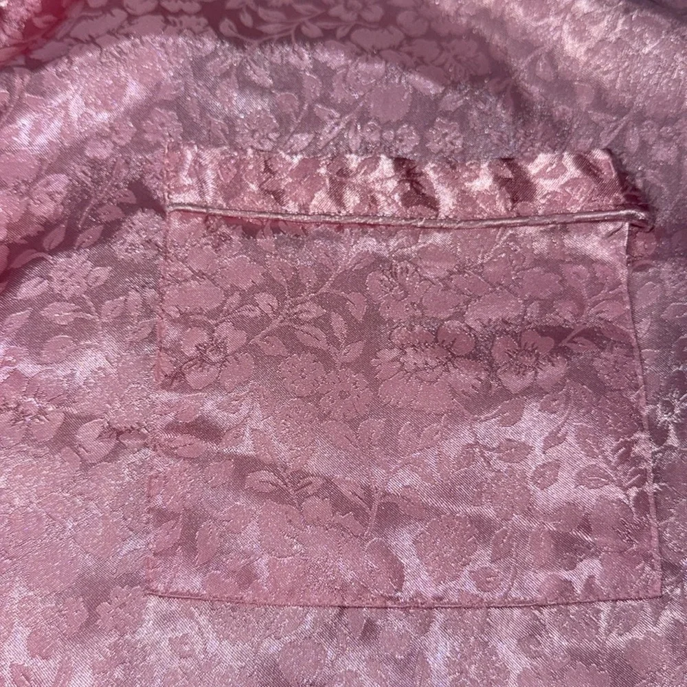 Secret Treasures Floral Satin Pajama‎ Short Set 2 piece Pink Large